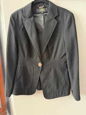 Allen B. by Allen Schwartz Black Single-Button Tailored Blazer. Size 8